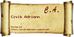 Czvik Adrienn névjegykártya